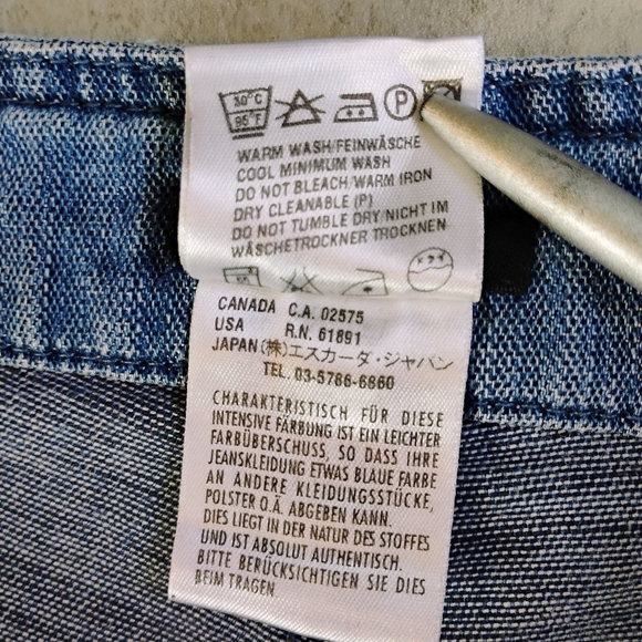 Escada Y2K Cropped Jeans Womens 38 US 6/8 Blue Pintuck Retro Medium Wash - Picture 13 of 16